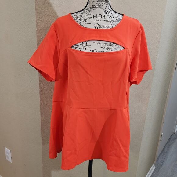 Lane Bryant peplum babydoll blouse plus‎ size 18 2X new!!! - Picture 1 of 7